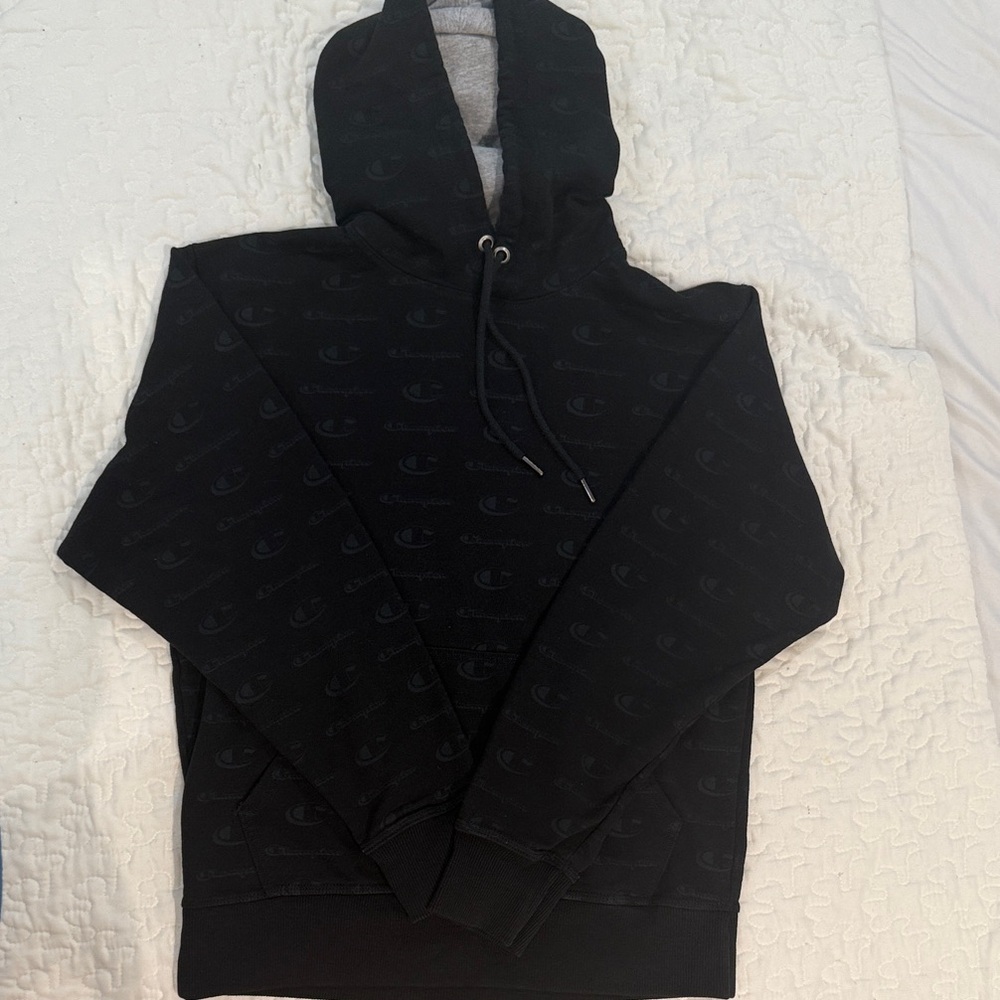 Men’s Champion Monochromatic Logo Pattern Hoodie